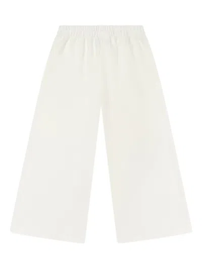 Mama Luma Kids' Elasticated-waist Trousers In White