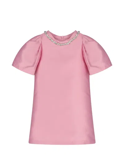 Mama Luma Kids' Embellished Short-sleeve Dress In Pink