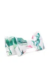 Mama Luma Floral-print Bow Headband In White