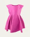 Mama Luma Girl's Elegant Glow Pleated Dress In Mulberry