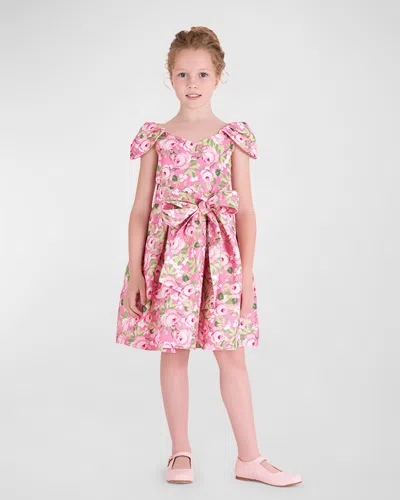 Mama Luma Kids' Girl's Floral Aloha Dress In Pink