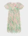 Mama Luma Girl's Rainbow Tassel Short-sleeve Dress In Multi