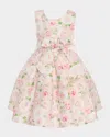 Mama Luma Girl's Sleeveless Belted Floral Dress In Multi
