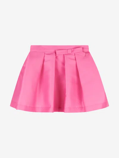Mama Luma Kids' Girls Flared Classic Bow Skirt In Pink