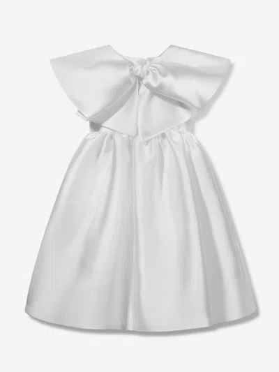 Mama Luma Kids' Girls Flared Special Occasiom Dress With Bolero In White
