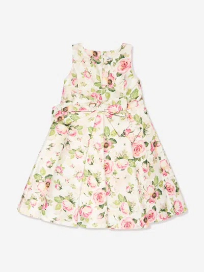 Mama Luma Kids' Girls Flower Dress In White