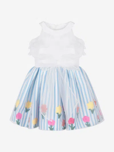 MAMA LUMA GIRLS ORGANZA LAYERED FLOWER DRESS