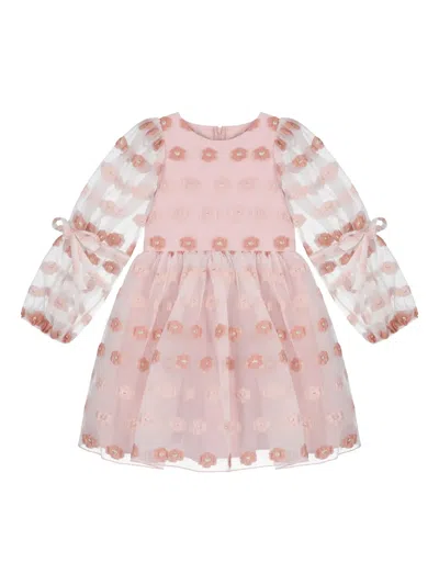 Mama Luma Kids' Jacquard Floral Dress In Pink