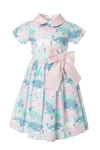 Mama Luma Girl's Pastel Cotton Poplin Dress In Bone
