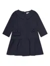 Mama Luma Girl's Classic Collared Dress In Black