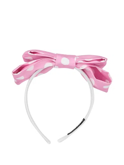 Mama Luma Polka-dot Pattern Headband In Pink