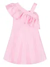 Mama Luma Ruffle-detail One-shoulder Dress In Pink