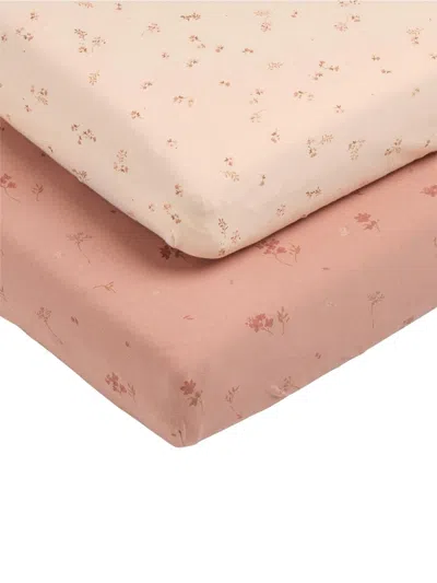 Mamas & Papas Welcome To The World Cotbed Fitted Sheets 2 Pack In Wildflower
