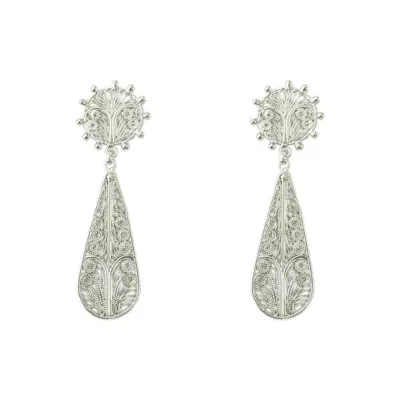 Mamba Women's Alma Mini New Statement Silver Earrings