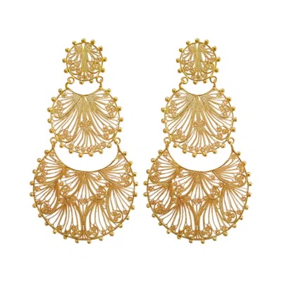 Mamba Women's Alma Statement Golden Earrings