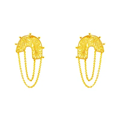 Mamba Women's Candelita Alma Golden Earrings