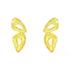 Mamba Women's Candelita Golden Butterfly Earrings