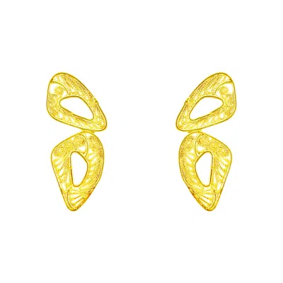 Mamba Women's Candelita Golden Butterfly Earrings