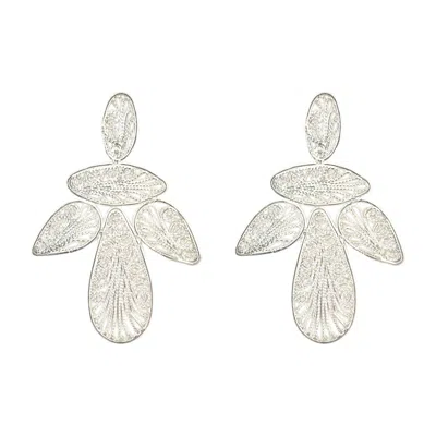 Mamba Women's Candelita Silver Angel Earrings