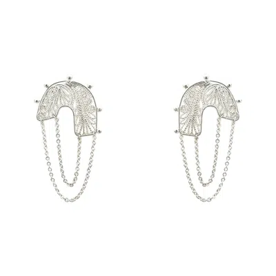 Mamba Women's Gold Candelita Alma Silver Earrings