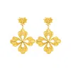 Mamba Women's Milagros Cross Golden Earrings