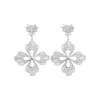 Mamba Women's Milagros Cross Silver Earrings