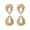 Mamba Women's Pandora Bow Golden Earrings In Gold