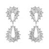 Mamba Women's Pandora Bow Silver Earrings In Metallic