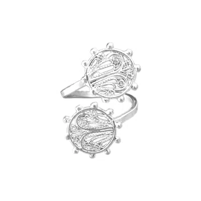 Mamba Women's Silver Alma Double Ring