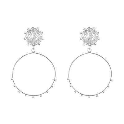 Mamba Women's Silver Alma Small Hoops