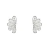 Mamba Women's Studs Silver Feathers