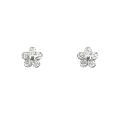Mamba Women's Studs Silver Flower