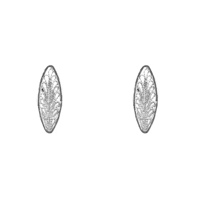 Mamba Women's Studs Silver Leaf