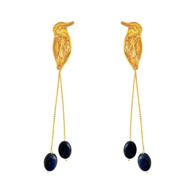 Mamba Women's Tropicalia Golden Toh Bird With Lapis Lazuli