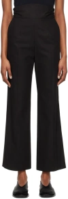 Mame Kurogouchi Black Back String Trousers In Black