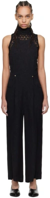 Mame Kurogouchi Black Floral Jumpsuit In Black