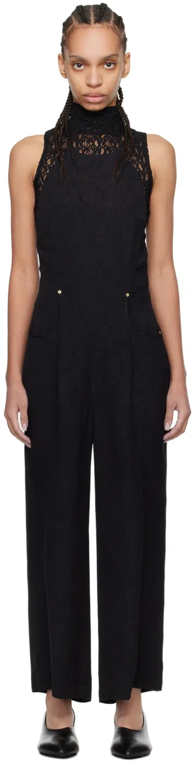 Mame Kurogouchi Black Floral Jumpsuit