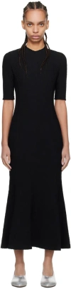 Mame Kurogouchi Black Mermaid Maxi Dress In Black