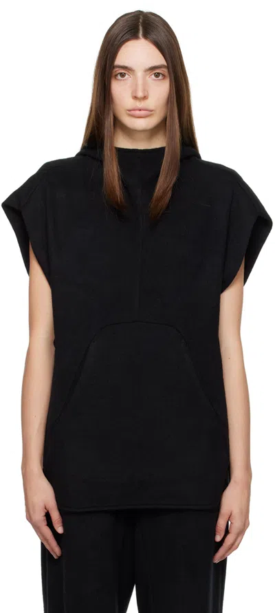 Mame Kurogouchi Black Sleeveless Hoodie