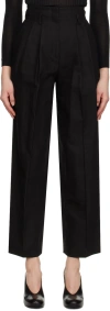 Mame Kurogouchi Black Wide-leg Trousers In Black