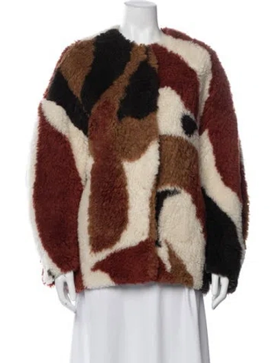 Pre-owned Mame Kurogouchi Wool Printed Jacket In Multi