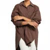 Mamene Diana Wrap Shirt In Cocoa In Brown