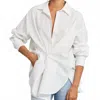 Mamene Diana Wrap Shirt In White In White