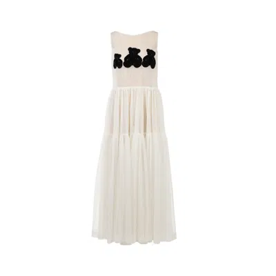 Mammu Couture Women's Amara Tulle Beach Dress - White, Maxi