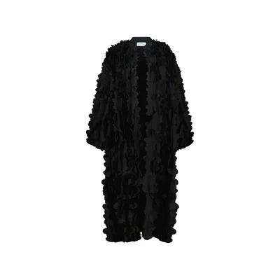 Mammu Couture Women's Black Teddy Coat