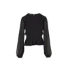 Mammu Couture Women's Blouse Aurelia - Black In Black