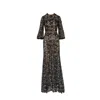 Mammu Couture Women's Dress Aurora - Maxi, Black, Long Sleeves In Black