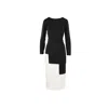 MAMMU COUTURE WOMEN'S DRESS TETRIS - MIDI, LONG SLEEVE