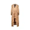 Mammu Couture Women's Neutrals / Brown Dress Lèonie Mocha - Maxi