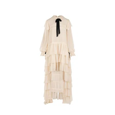 Mammu Couture Women's Neutrals Dress Lèonie Vanilla - Maxi